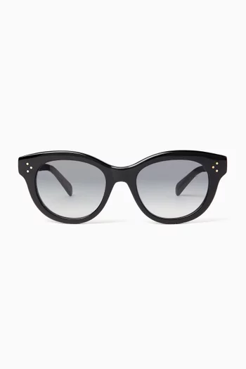 3 Dots Round Sunglasses in Acetate