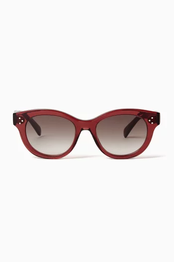 3-dots Round Sunglasses in Acetate