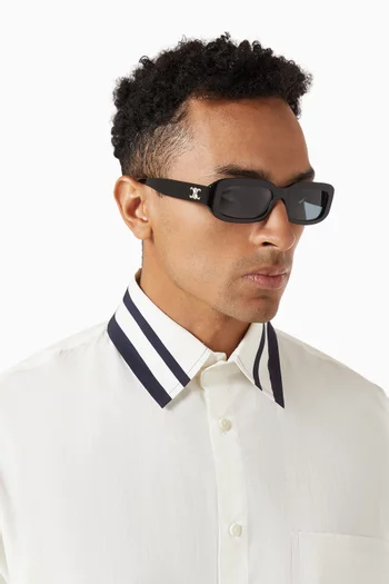 Triomphe Rectangular Sunglasses in Acetate