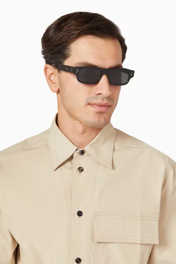 3 Dots HD Rectangular Sunglasses in Acetate