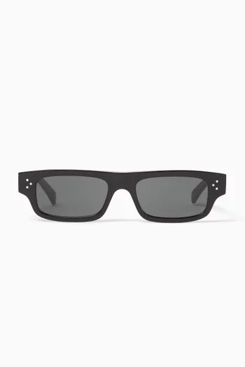 3 Dots HD Rectangular Sunglasses in Acetate