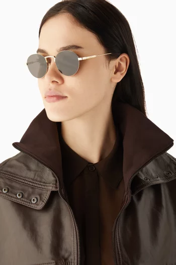 Round Sunglasses in Metal