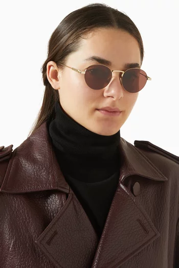 Round Sunglasses in Metal