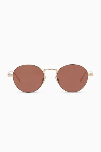 Round Sunglasses in Metal