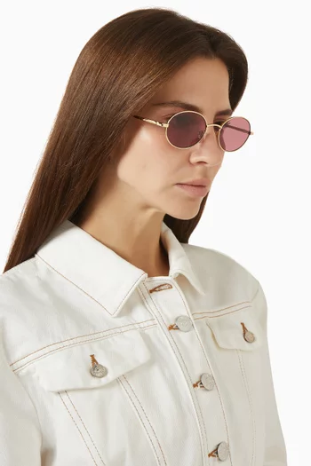 City Oval Sunglasses in Metal