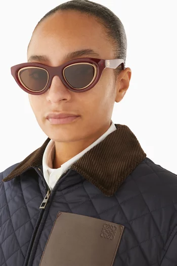 Mini Anagram Cat-eye Sunglasses in Acetate