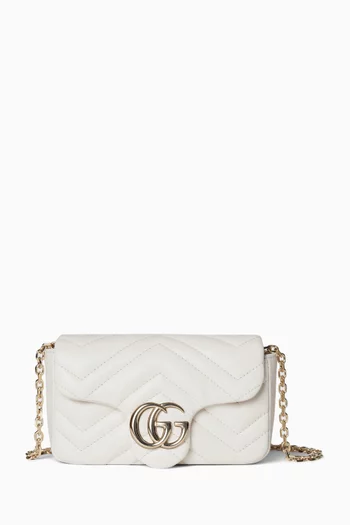 Super Mini GG Marmont Bag in Matelassé Leather