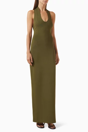 Mahi Halterneck Dress in Viscose Blend