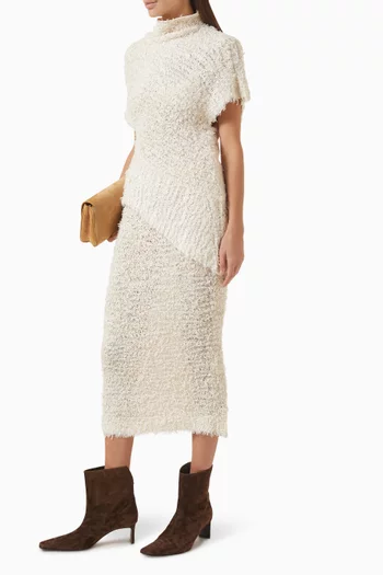 Adela Knit Skirt in Cotton Cord Boucle