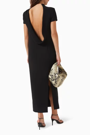 Iryl Draped-back Dress in Crepe