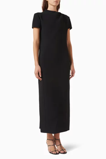 Iryl Draped-back Dress in Crepe