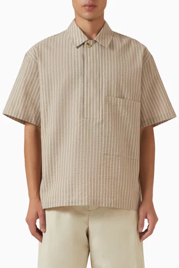 Striped Seersucker Shirt