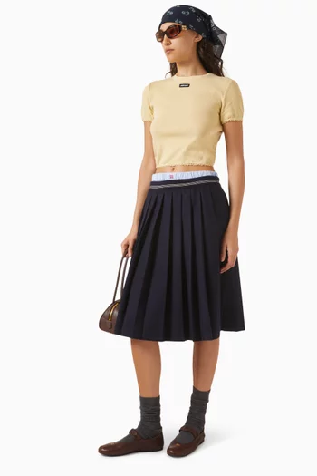 Garment-dyed Crop Top in Cotton