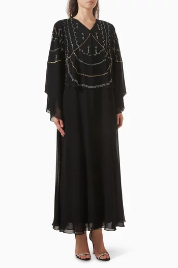 Embellished Abaya in Chiffon