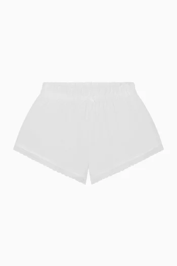 Garment Washed Shorts in Poplin