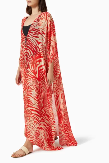 Swim Cover-up Sheer Long Kaftan