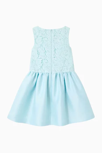 Lace Bow Dress in Taffeta