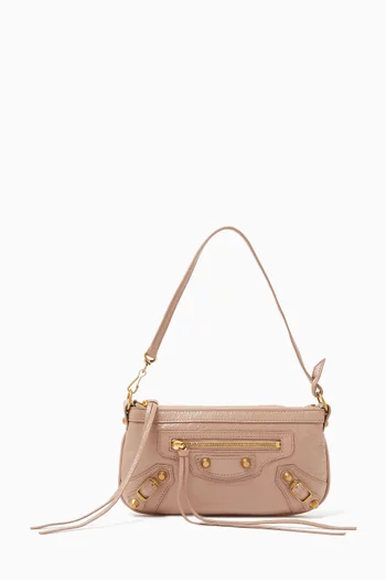 Le City Pouch on Strap in Arena Lambskin