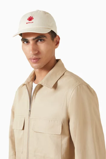 Logo Baseball Cap in Cotton