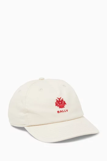 Logo Baseball Cap in Cotton