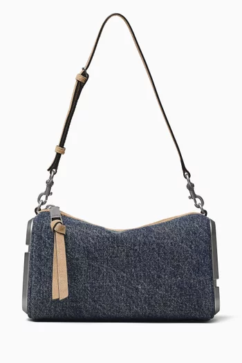The Snapshot Bag in Denim & Suede