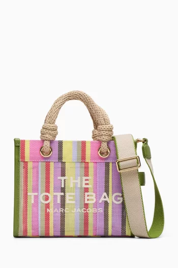 The Stripe Mesh Small Tote Bag