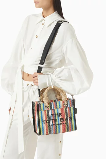 The Stripe Mesh Small Tote Bag