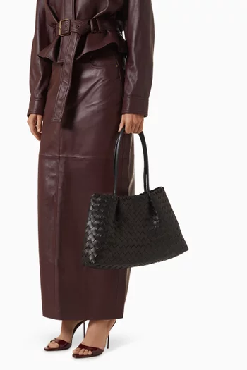 Medium Dimple Tote Bag in Leather