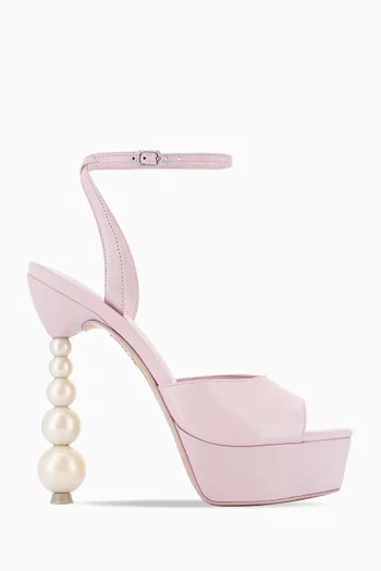 Perla 140 Platform Sandals in Leather