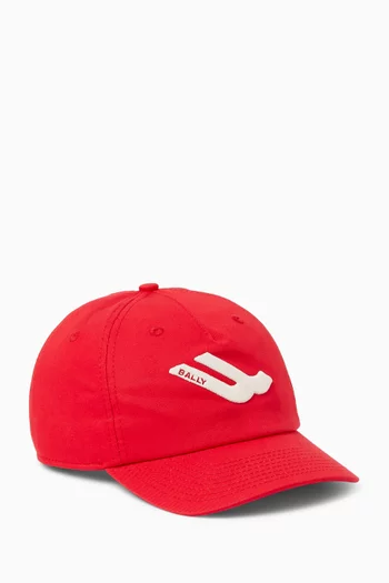Logo Baseball Cap in Cotton