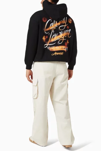 Airbrush Call My Lawyer Hoodie in Cotton-fleece