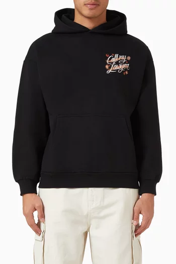 Airbrush Call My Lawyer Hoodie in Cotton-fleece