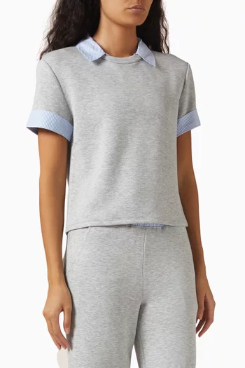 Mixed Media Top in Rayon Blend