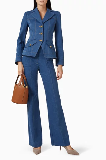 Frenkle Wide-leg Jeans in Denim