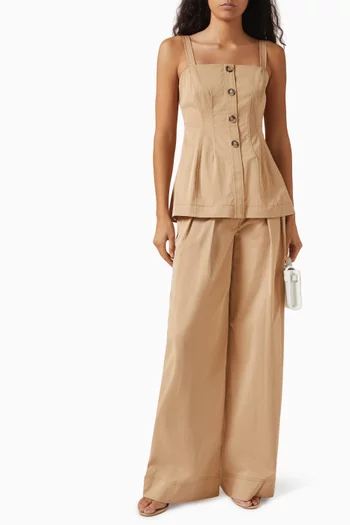 Heron Cross-over Pants in Cotton Blend