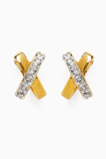 1980s Vintage Crossover Earrings