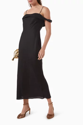 Off-shoulder Midi Dress