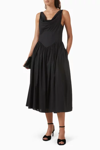 Cowl Neck Midi Dress