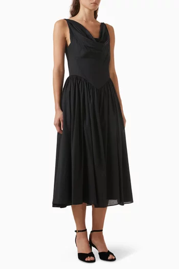 Cowl Neck Midi Dress