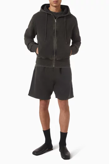 Slim Zip Up Hoodie in Cotton