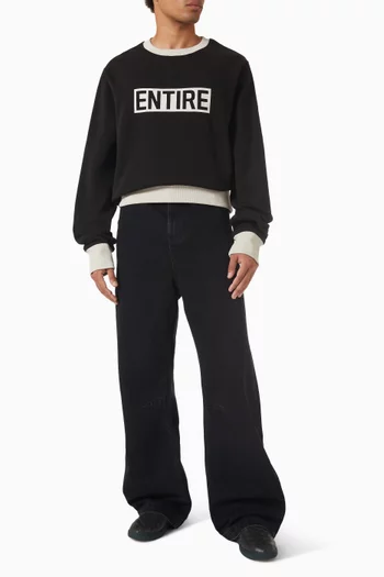 Contro Crew Sweatshirt in Cotton