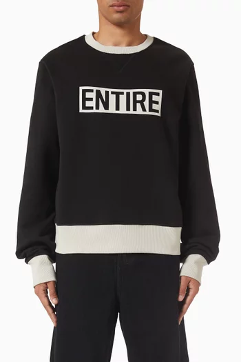 Contro Crew Sweatshirt in Cotton