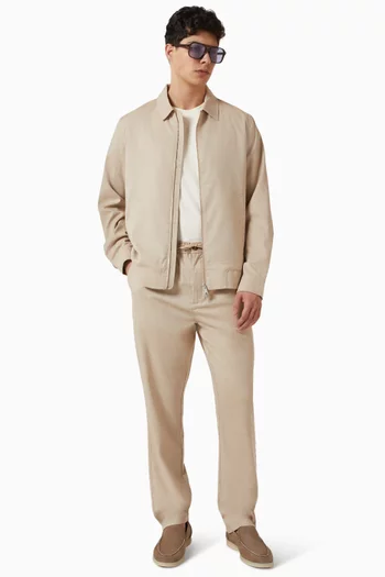 Como Tapered-leg Slub Pants in Linen Blend