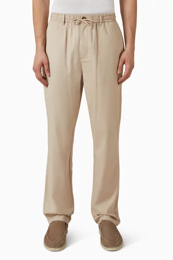 Como Tapered-leg Slub Pants in Linen Blend