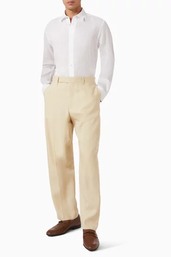 Pleated Pants in Linen