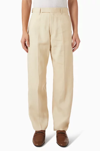 Pleated Pants in Linen