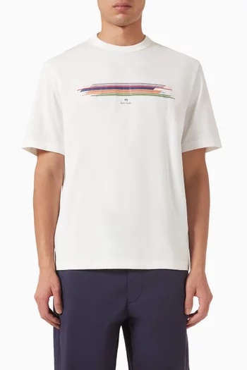 Striped-print T-shirt in Cotton