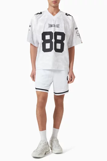 Solid Camo Multi Logo Football Jersey T-shirt