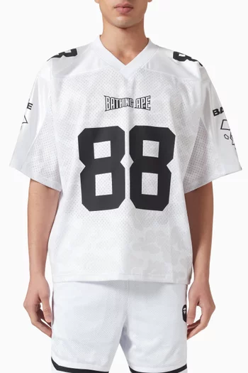 Solid Camo Multi Logo Football Jersey T-shirt