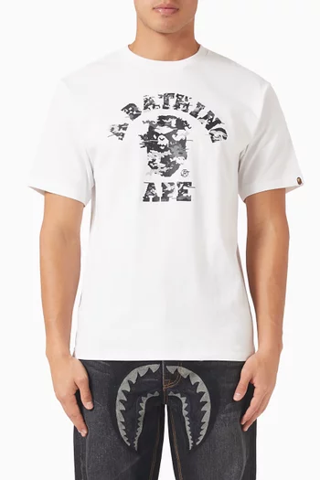 Pixel-print T-shirt in Cotton